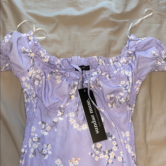 sundae muse Dresses & Skirts - Sundae muse dress lavender flower dress